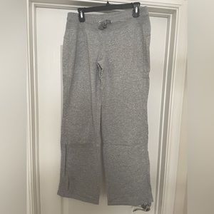 Xersion open leg knit track sweat pants size Medium- heather grey